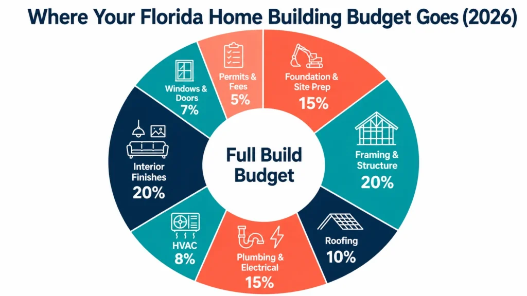 florida home build cost breakdown by category 2026