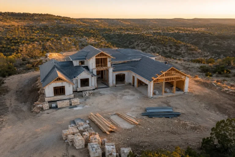 New home construction site showing the real cost to build a house in Texas in 2026