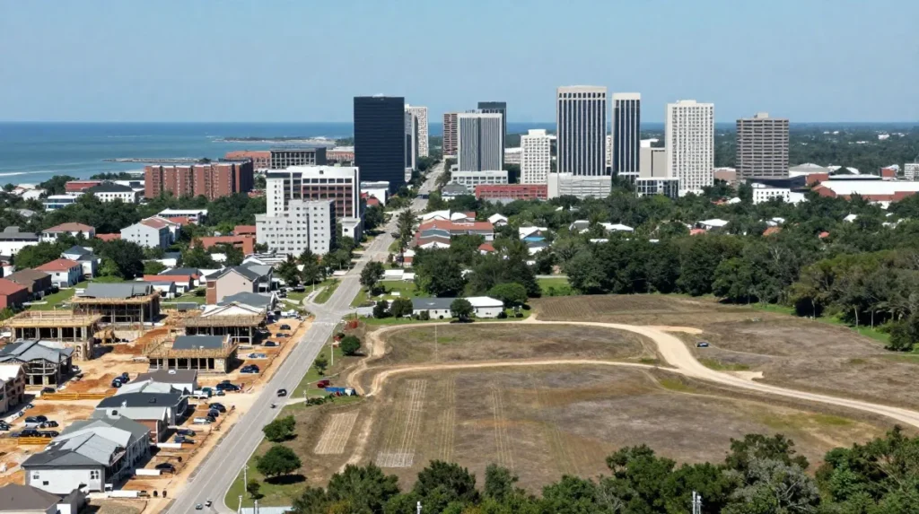 Homes under construction in different US regions representing cost variation