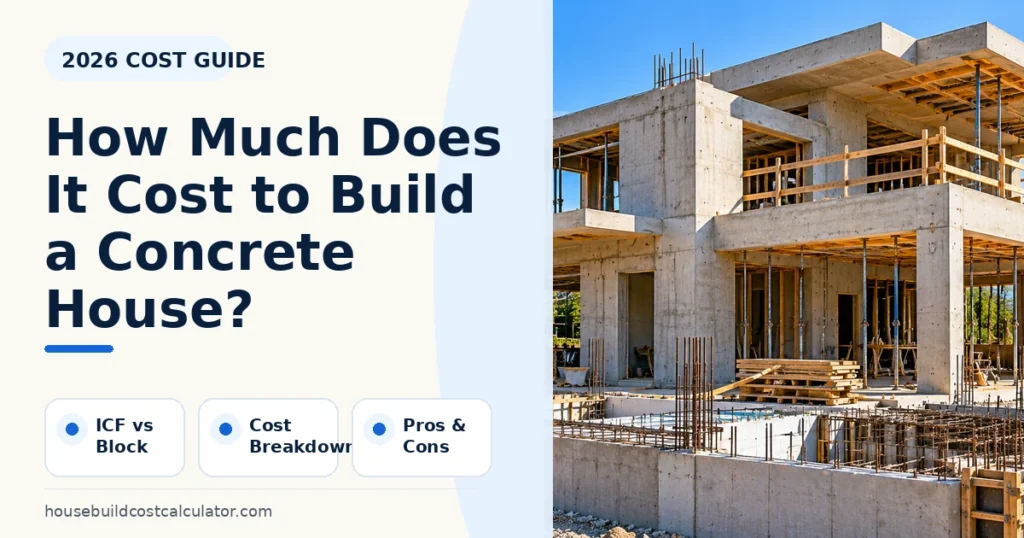 How Much Does It Cost to Build a Concrete House? (2026 Guide)