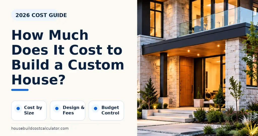 Custom Calculator Designer Cost to Build a Custom House (2026): Price per Sq Ft